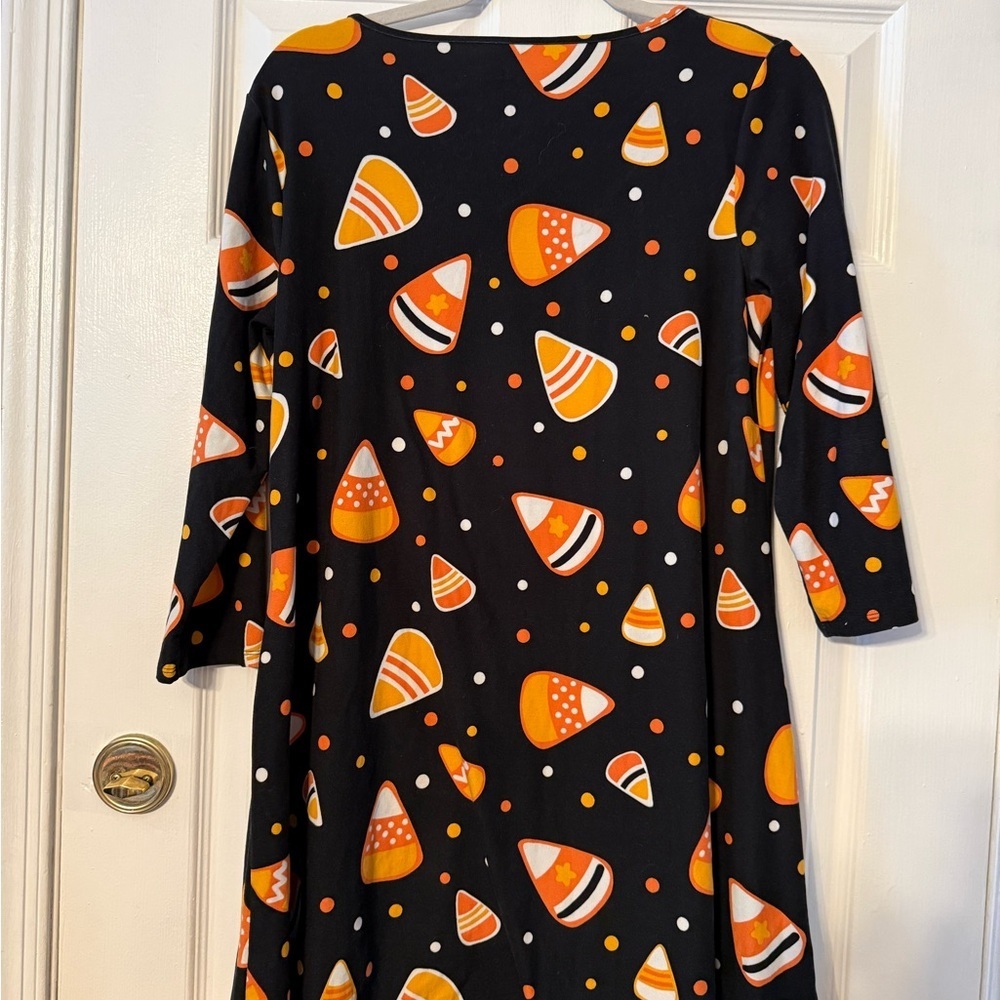 St. John's Bay Black and Orange Mini Dress - Picture 3 of 5